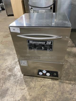 Noble Wareforce Series Commercial Electric Powered Undercounter Dishwashing Machine! Model: WareforceUH30 SN: 14F294472! 208/230V 1 Phase! - Item #1189423
