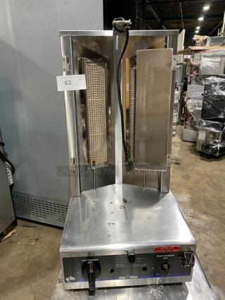 Star Max Series Commercial Stainless Steel Natural Gas Powered Countertop Gyro Machine! 120V!