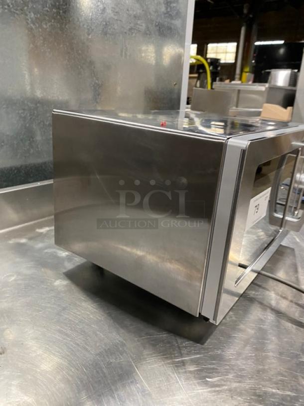 Solwave! 2023! Late Model! Commercial Stainless Steel Electric Powered Countertop Microwave Oven! With Dial Controls! Model: 180MW1000D SN: 230701346! 120V 1 Phase! On Legs! - Image 3 of 8