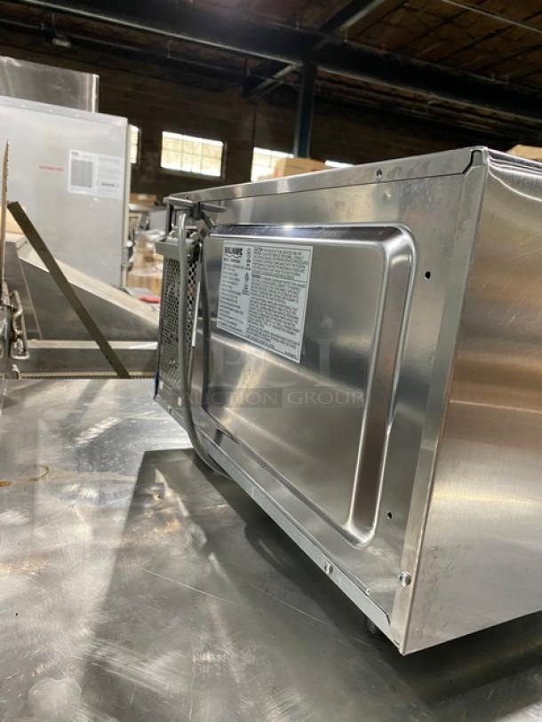 Solwave! 2023! Late Model! Commercial Stainless Steel Electric Powered Countertop Microwave Oven! With Dial Controls! Model: 180MW1000D SN: 230701346! 120V 1 Phase! On Legs! - Image 4 of 8