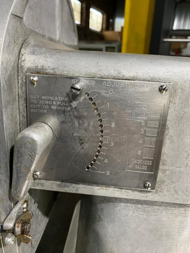 Qualheim Electro-Cut Series Commercial Electric Powered Countertop Heavy Duty Vegetable Slicer/Shredder/Grater! Model: 400 SN: 26769D! 115V 1 Phase! On Legs! - Image 7 of 9