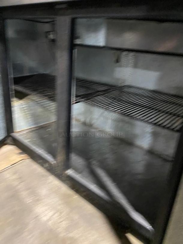 True Commercial Black 2 Door Refrigerated Back Bar Cooler! With Stainless Steel Worktop! With Poly Coated Wire Racks! Model: TBB-2 SN: 1-4727416! 115V 1 Phase! On Casters! - Image 5 of 7