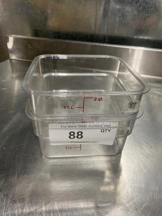 Cambro Commercial Clear 2 Qt. Food Container! Model: 2SFSCW! ALL ONE MONEY!