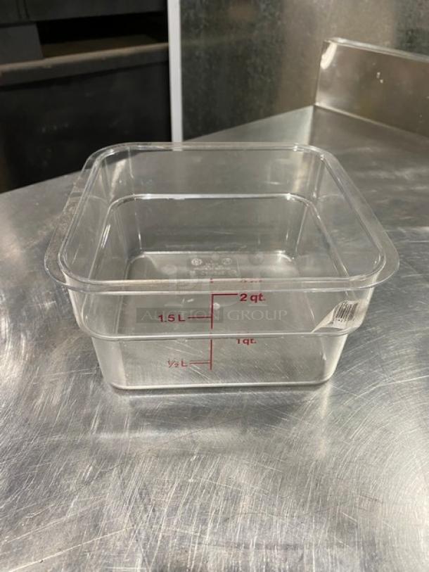 Cambro Commercial Clear 2 Qt. Food Container! Model: 2SFSCW! ALL ONE MONEY! - Image 2 of 6