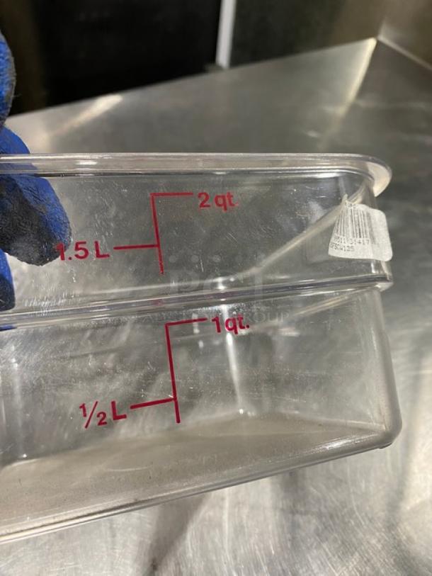 Cambro Commercial Clear 2 Qt. Food Container! Model: 2SFSCW! ALL ONE MONEY! - Image 4 of 6