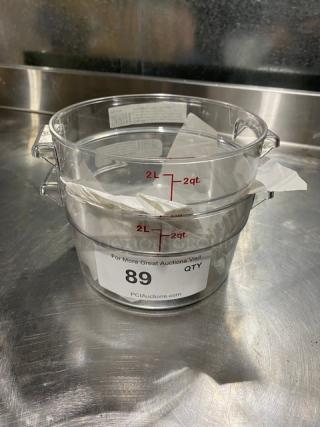 Cambro Commercial Clear 2 Qt. Round Food Container! Model: RFSCW2! ALL ONE MONEY!