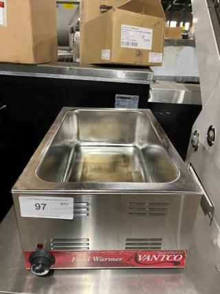 Avantco Commercial Stainless Steel Electric Powered Countertop Single Well Hot Food Warmer! Model: 177W50! 120V! - Item #1189686