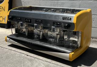 WEGA - Polaris 3 Group Coffee Espresso Machine. Yellow. 220 V. 50/60 HZ. 32 AMP. - Item #1188633