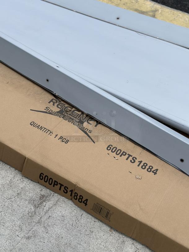 BRAND NEW! SCRATCH AND DENT! Regency - 16-Gauge Stainless Steel Pass-Through Shelf - 18" x 84" - Image 2 of 2