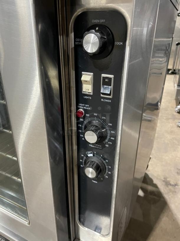 SWEET! Blodgett Commercial Stainless Steel Natural Gas Powered Double Stacked Dual-Flow Convection Oven! With Thermostatic Controls! With Wired Oven Racks! SN: 082902RA018T! On Casters! 2X Your Bid Makes One Unit! - Image 8 of 12