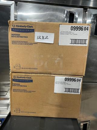 BRAND NEW! Kimberly Clark Commercial Smoke Black Sanitouch Hard-Roll Paper Towel Dispenser! Model: 09996! 2X Your Bid!