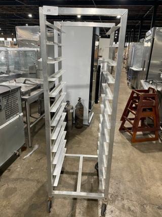 Commercial Aluminum Heavy Duty Pan Holding Transport Rack! On Casters!