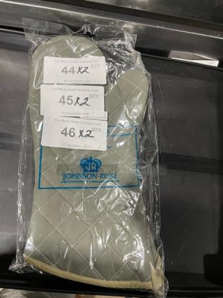BRAND NEW! Johnson-Rose Commercial Green Fire Resistant Oven Mitts! 2X Your Bid!