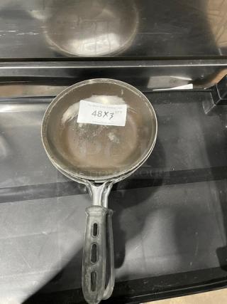 Commercial Round Frying Pan! With Black Grip Handle! 3X Your Bid!