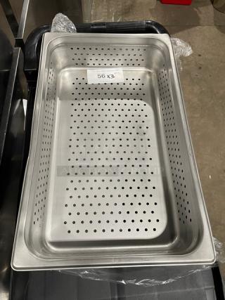 NEW! Carlisle Dura-Wave Series Commercial Stainless Steel Perforated Hotel/Steamtable Pan! Model: 607004P! 3X Your Bid!