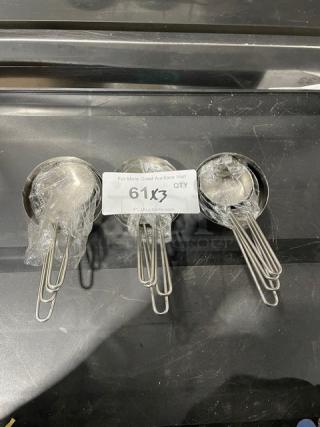 NEW! Commercial Stainless Steel Measuring Cup Set! 3X Your Bid!
