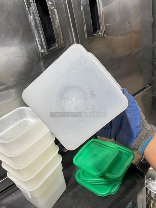 Cambro Commercial Square Food Storage Container/Green Lid Combo! 6X Your Bid! - Image 7 of 8