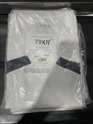 BRAND NEW! Landau Commercial White XL-Size Bar Shirt! Model: WWGRP! 11X Your Bid!