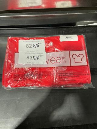 BRAND NEW! Chefwear Commercial Red One-Size Chef Apron! Model: CW178! 16X Your Bid!