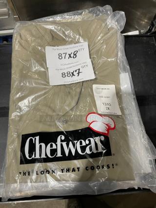 BRAND NEW! Chefwear Commercial Tan 2X-Size Bar Shirt! Model: 1310! 8X Your Bid!