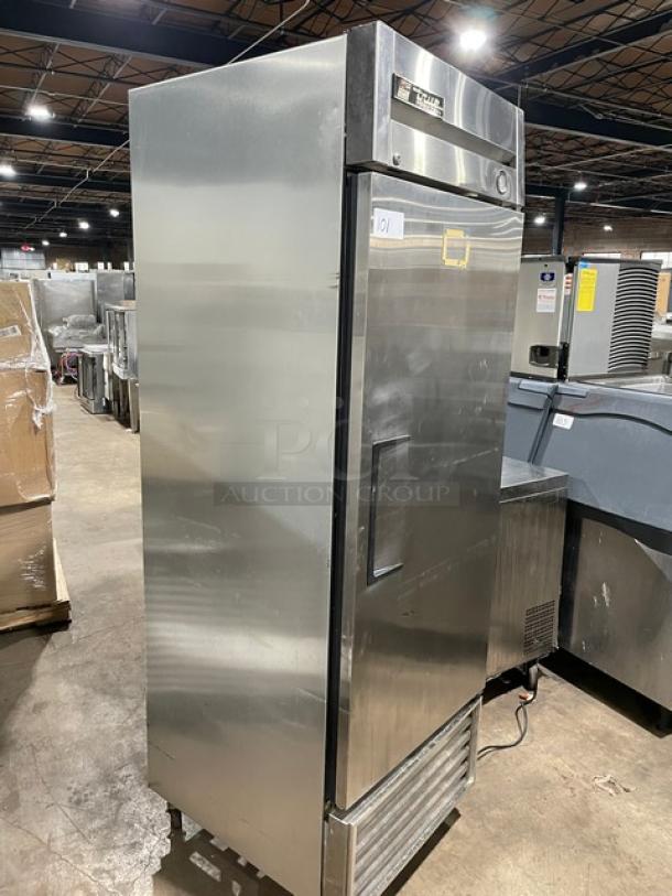 True Commercial Stainless Steel Solid Single Door Reach In Freezer! With Poly Coated Wire Racks! Model: T-23F SN: 1-4809767! 115V 1 Phase! On Casters! - Image 2 of 10