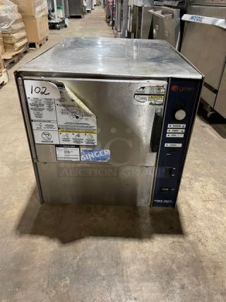 Groen Smart Steam-Boilerless Steamer 100 Series Commercial Stainless Steel Natural Gas Powered Countertop Convection Steamer! With Built-In Pan Rack!