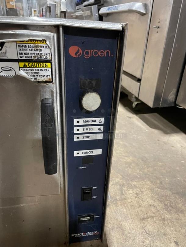 Groen Smart Steam-Boilerless Steamer 100 Series Commercial Stainless Steel Natural Gas Powered Countertop Convection Steamer! With Built-In Pan Rack! - Image 6 of 8