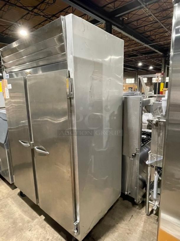 Traulsen G-Series Commercial Stainless Steel Solid 2 Door Reach In Freezer! Energy Star Certified! With Poly Coated Wire Racks! Model: G22010 SN: T18804F09! 115V 1 Phase! On Casters! - Image 2 of 8