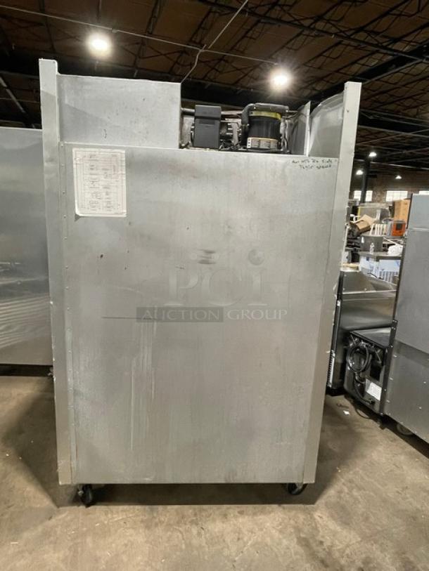 Traulsen G-Series Commercial Stainless Steel Solid 2 Door Reach In Freezer! Energy Star Certified! With Poly Coated Wire Racks! Model: G22010 SN: T18804F09! 115V 1 Phase! On Casters! - Image 3 of 8