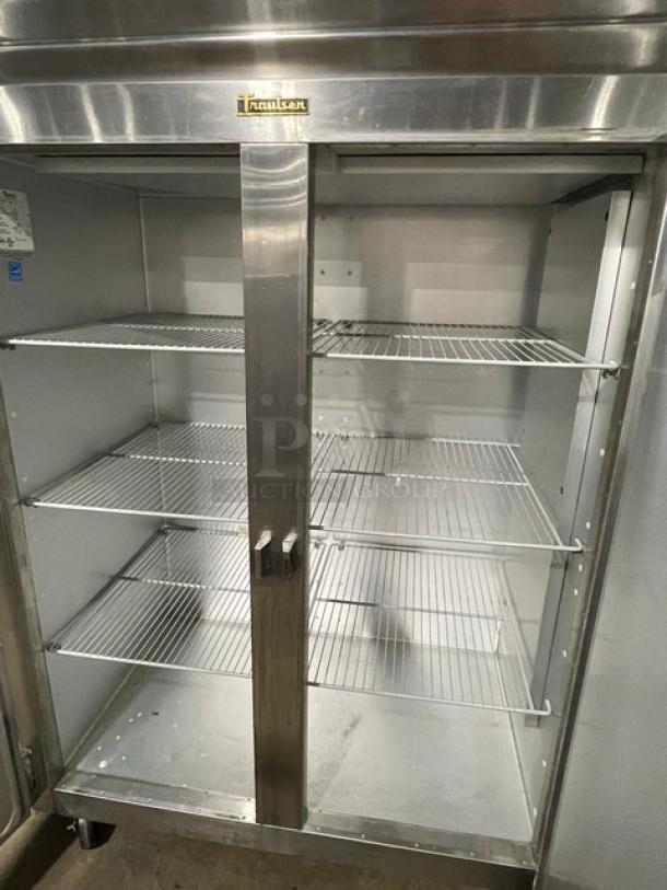 Traulsen G-Series Commercial Stainless Steel Solid 2 Door Reach In Freezer! Energy Star Certified! With Poly Coated Wire Racks! Model: G22010 SN: T18804F09! 115V 1 Phase! On Casters! - Image 5 of 8
