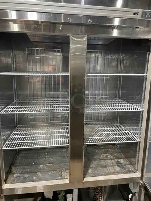 Superior Commercial Stainless Steel Solid 2 Door Reach In Freezer! Energy Star Certified! With Poly Coated Wire Racks! Model: F49-S SN: 12020031! 115V 1 Phase! On Casters! - Image 5 of 10