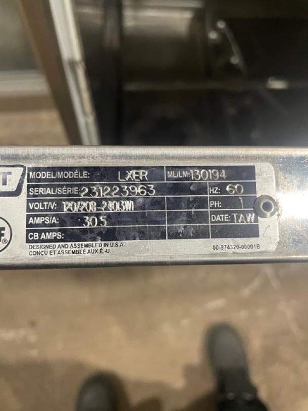 Hobart! New Body Style! Advansys LXe Series Commercial Stainless Steel Electric Powered High Temperature Undercounter Dishwasher! Model: LXER SN: 231223963! 120/208-240V 1 Phase! On Legs! - Image 11 of 11