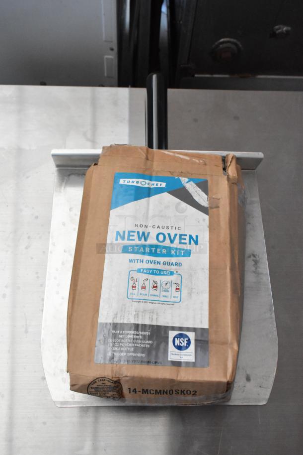 TurboChef New Oven Starter Kit, non-caustic, includes oven guard, labeled easy to use, NSF certified, in original packaging.