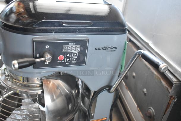 Hobart Centerline commercial mixer, timer controls, lever, stainless steel bowl, excellent condition.