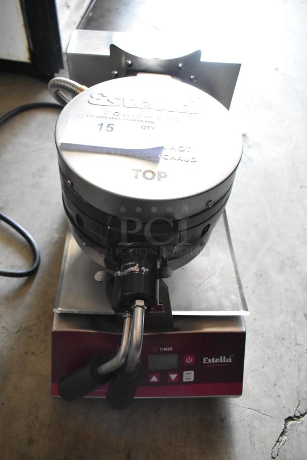 BRAND NEW SCRATCH AND DENT! 2024 Estella 348WSMXS2A Stainless Steel Stacked Waffle Maker. 120 Volts, 1 Phase. - Image 4 of 10