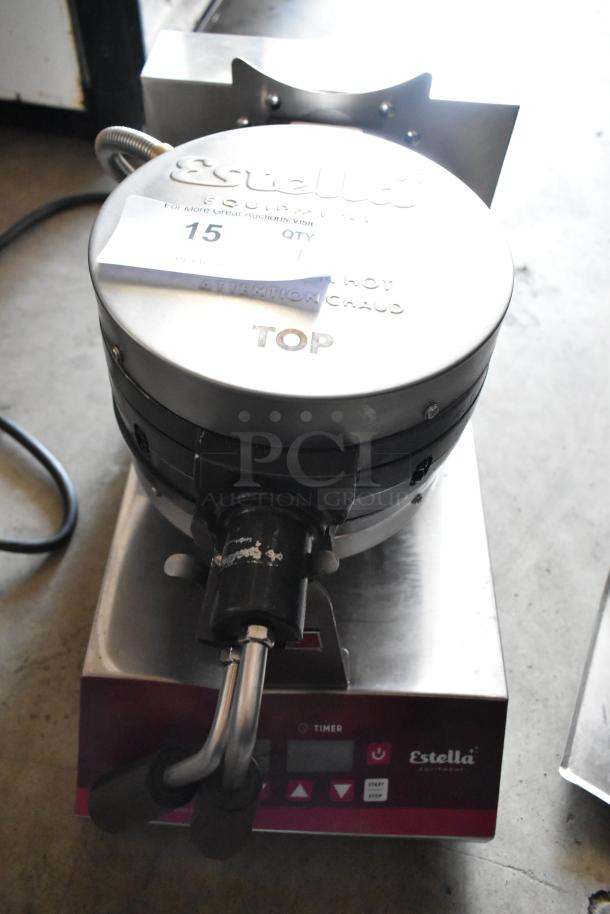 BRAND NEW SCRATCH AND DENT! 2024 Estella 348WSMXS2A Stainless Steel Stacked Waffle Maker. 120 Volts, 1 Phase. - Image 6 of 10