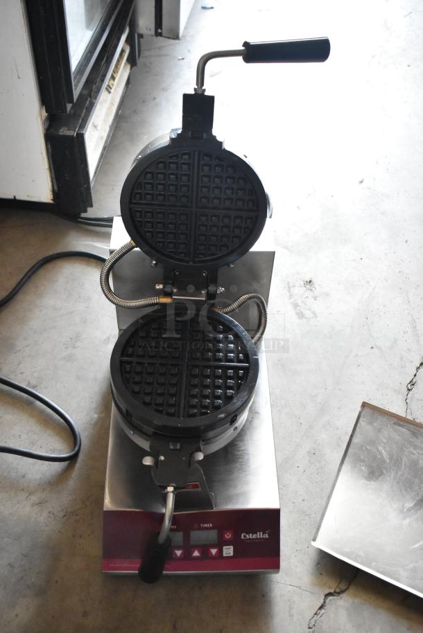 BRAND NEW SCRATCH AND DENT! 2024 Estella 348WSMXS2A Stainless Steel Stacked Waffle Maker. 120 Volts, 1 Phase. - Image 7 of 10