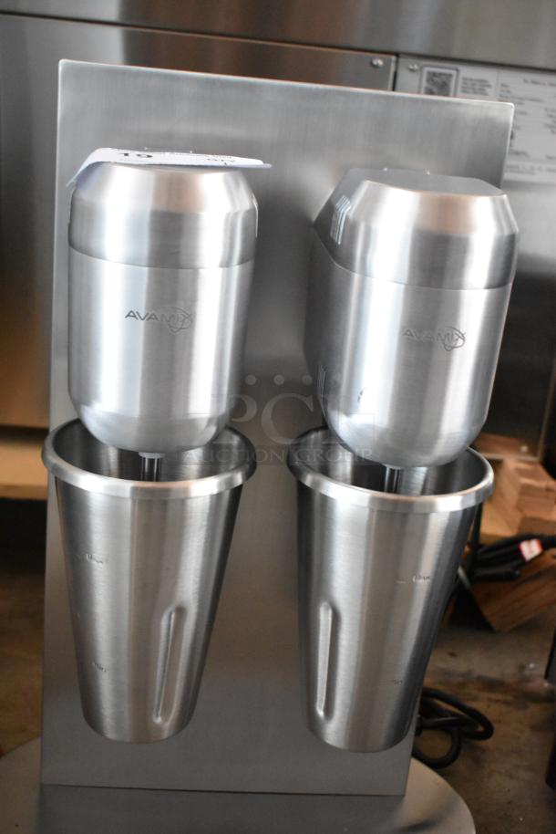 Avamix double milkshake machine, stainless steel, excellent condition, includes two blending cups.