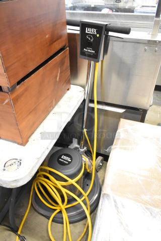 Lavex Pro Industrial Floor Machine, heavy-duty 110V, with yellow cord. Appears in good condition.