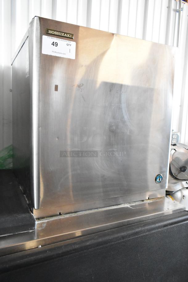 Hoshizaki stainless steel ice maker, model with visible surface scratches, auction lot label "49."