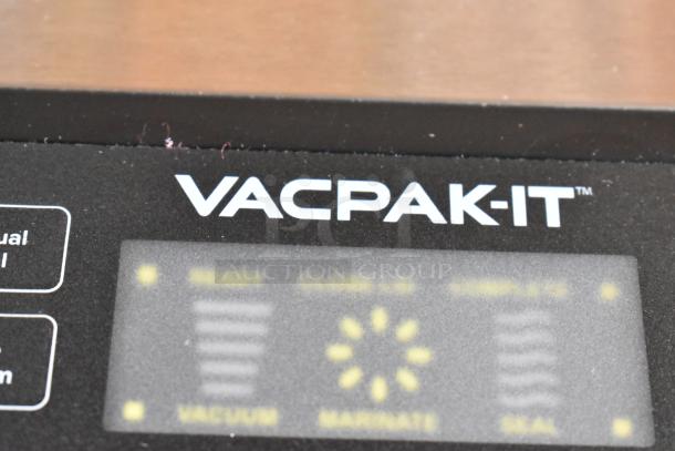 VACPAK-IT display panel, showing manual controls for vacuum, marinate, and seal. Brand logo visible, condition appears used.