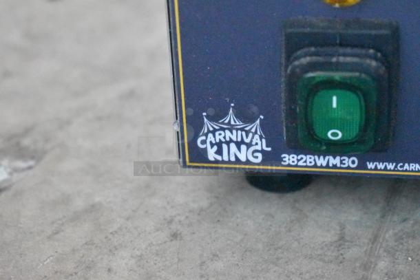 Carnival King switch with model 382BWM30, featuring a green on/off indicator.