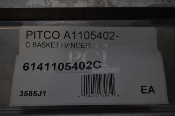 Pitco A1105402-C basket hanger tag with barcode, model number, and identification code visible; condition appears new.