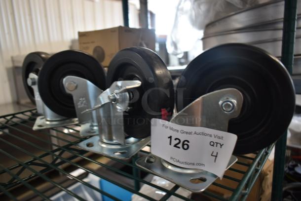 BRAND NEW SCRATCH AND DENT! Lot of 4 Commercial Casters - Image 2 of 3