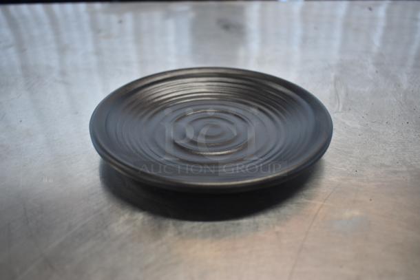 4 BRAND NEW SCRATCH AND DENT! Boxes of 12 Acopa 303BLK6 Acopa Izumi 6" Matte Black Melamine Coupe Plate. 4 Times Your Bid! - Image 1 of 4