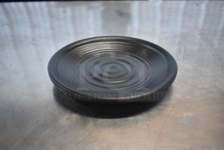 4 BRAND NEW SCRATCH AND DENT! Boxes of 12 Acopa 303BLK6 Acopa Izumi 6" Matte Black Melamine Coupe Plate. 4 Times Your Bid!