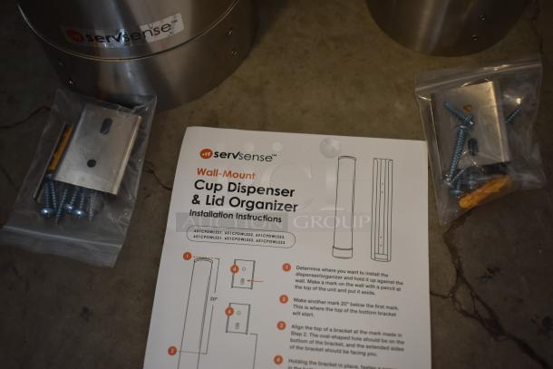 2 BRAND NEW SCRATCH AND DENT! ServSense Stainless Steel Wall Mount Cup Dispenser. 2 Times Your Bid! - Image 5 of 5
