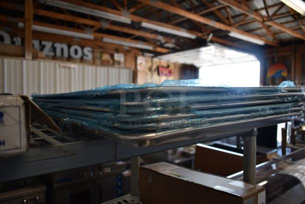 6 BRAND NEW SCRATCH AND DENT! 407BUNFULL Choice Full Size 18" x 26" 19 Gauge Wire in Rim Aluminum Bun Pan / Sheet Pan. 6 Times Your Bid! - Image 2 of 5