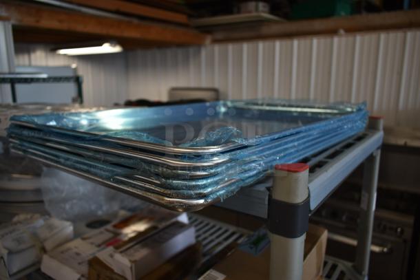6 BRAND NEW SCRATCH AND DENT! 407BUNFULL Choice Full Size 18" x 26" 19 Gauge Wire in Rim Aluminum Bun Pan / Sheet Pan. 6 Times Your Bid! - Image 3 of 5
