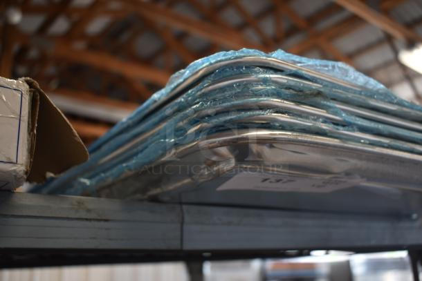 6 BRAND NEW SCRATCH AND DENT! 407BUNFULL Choice Full Size 18" x 26" 19 Gauge Wire in Rim Aluminum Bun Pan / Sheet Pan. 6 Times Your Bid! - Image 5 of 5